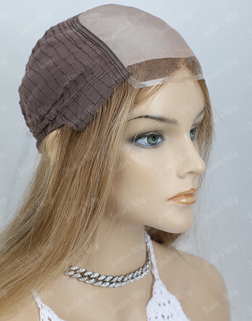 Tayor-Custom Made 5x5.5 Lace With Mono Top Blonde Highlights 8/24/27-8R Human Hair Wig