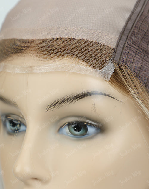 Tayor-Custom Made 5x5.5 Lace With Mono Top Blonde Highlights 8/24/27-8R Human Hair Wig