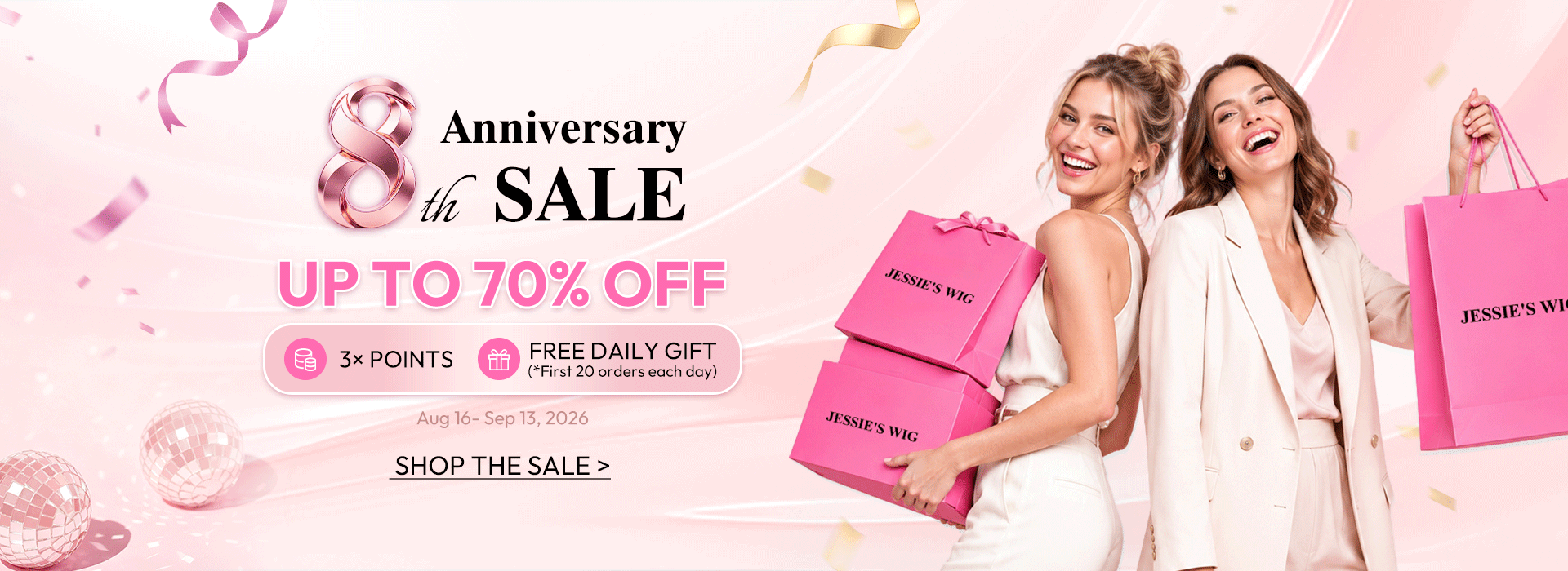 Jessie's Wig 8th Anniversary Sale
