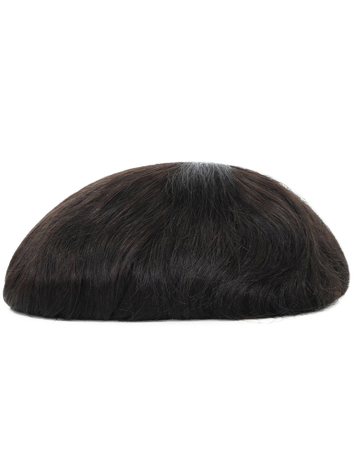 Toupee for Men Injection Skin 10-12mil with Diamond Net in Body Indian Human Hair