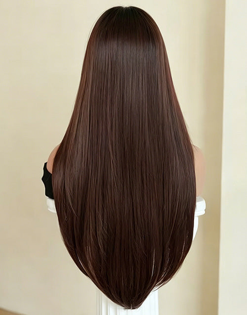 Modest Fashion Beginner Friendly Omber Brown Color Headband Human Hair Wigs For Your First Wig