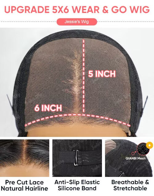 2 WIGS=$169|20" Water Wave 5x6 Pre Cut Lace Wig+12" Ombre Blonde Straight Bob 4x4 Lace Wig Flash Deal