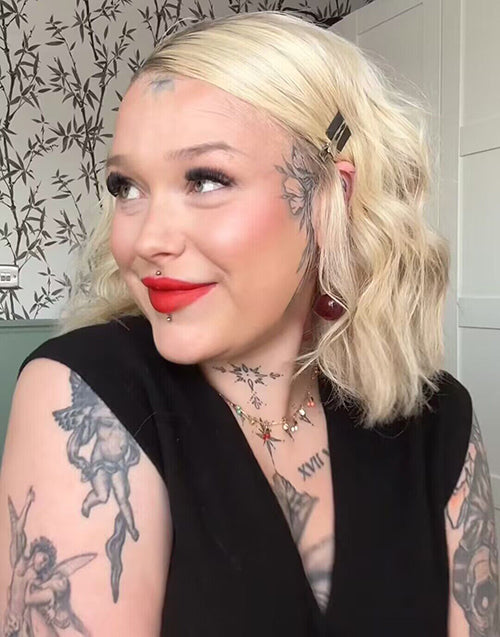 Teddy-Stunning Wavy Bob Ombre Color With Dark Root 13x4 5.5x5.5 Human Hair Wig