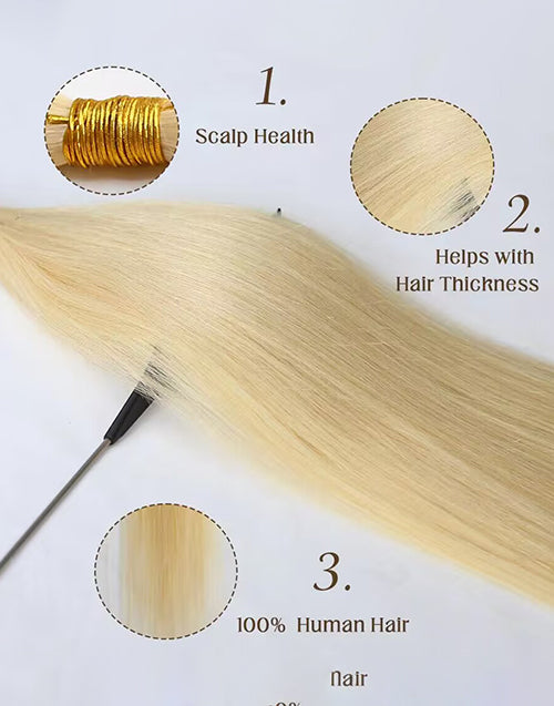 #613 Honey Straight Hair Bulk Braiding Hair for Human Hair Extensions No Weft for Micro Braiding 12A
