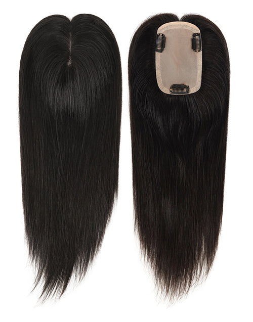 8X13cm Women Topper Silk Top Human Cuticle Remy Hair Natural Black Hair Top Pieces