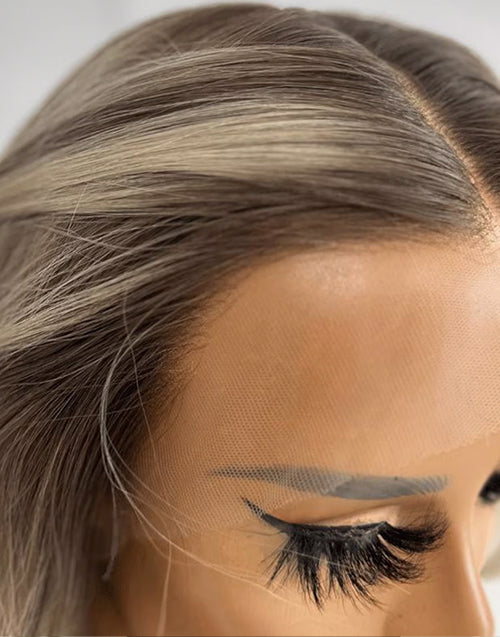 Stella- Ombre Blonde Balayage Wavy 13x4 Lace Front Wig – Beginner-Friendly Human Hair Wig