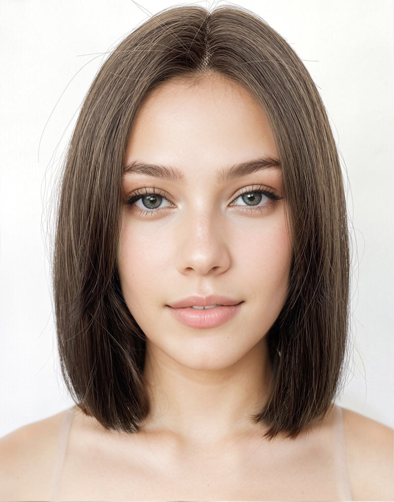 Sue-Custom Made Brunette Color 13x6 Lace Frontal 5.5x5.5 Lace Bob Wig Human Hair