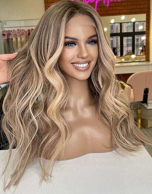 18” 20" Balayage Blonde Luxury Loose Wave 13x6 Lace/360 Lace Wig Flash Deal