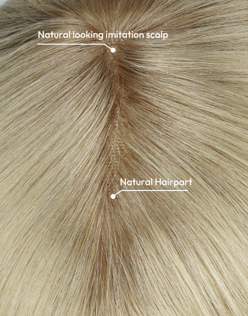 6"x7" 16" Women Topper Hair Toupee Fine Mono Wefted Top Piece Cuticle Brazilian Hair TP18