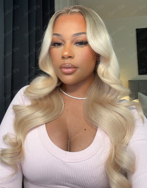Lena-Golden Blonde with Soft Babylights Lace Wig Glueless Ready to Wear Wig