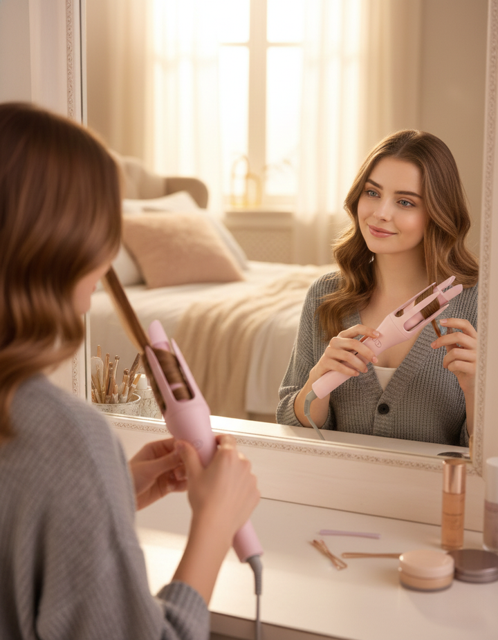 Automatic Curling Iron & Rotating Hair Curler Make Hair Transformation Easily &Instantly