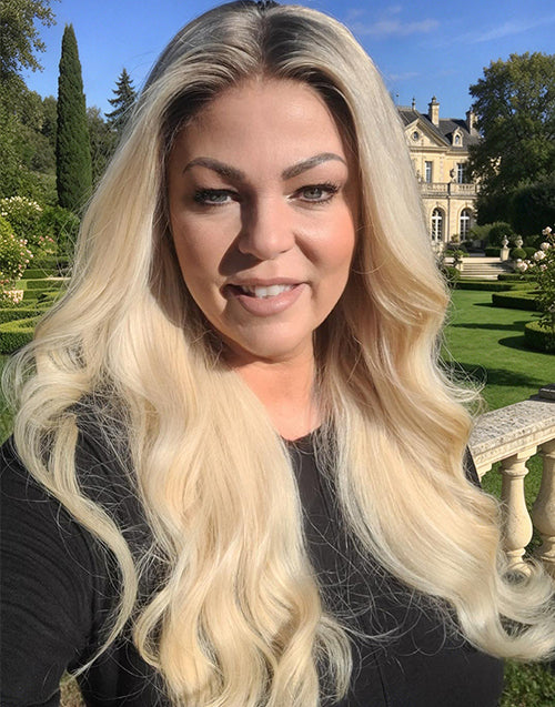 22"=20" Price Highlight Ombre Blonde Wavy Glueless 4x4 Lace Wig Flash Deal