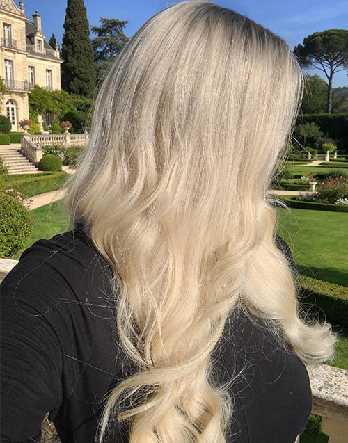 22"=20" Price Highlight Ombre Blonde Wavy Glueless 4x4 Lace Wig Flash Deal