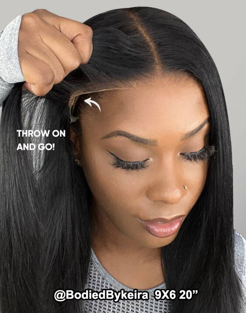 Cherry- Pre Everything Skip The Stylist Go Glueless 9x6 Pre Cut Lace Layer Cut Straight Wig