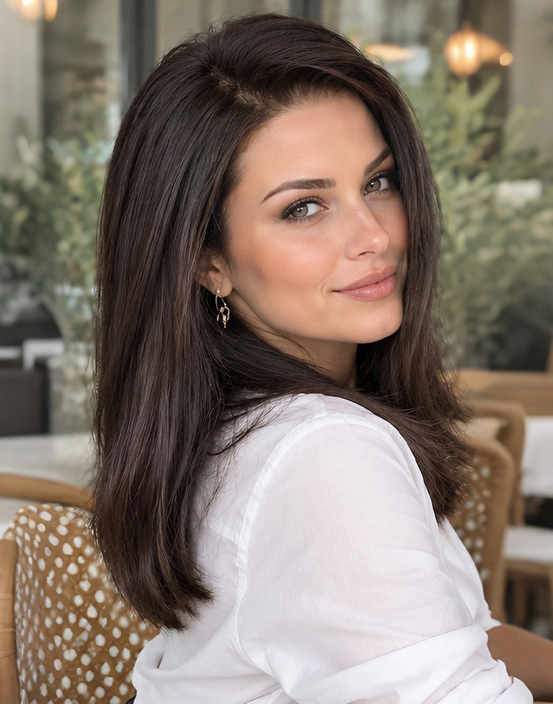 Pari- Wavy Bob Glueless Wig For Mature Women Daily Wear Side Part Natural Looking 13x4 Lace Front Wig