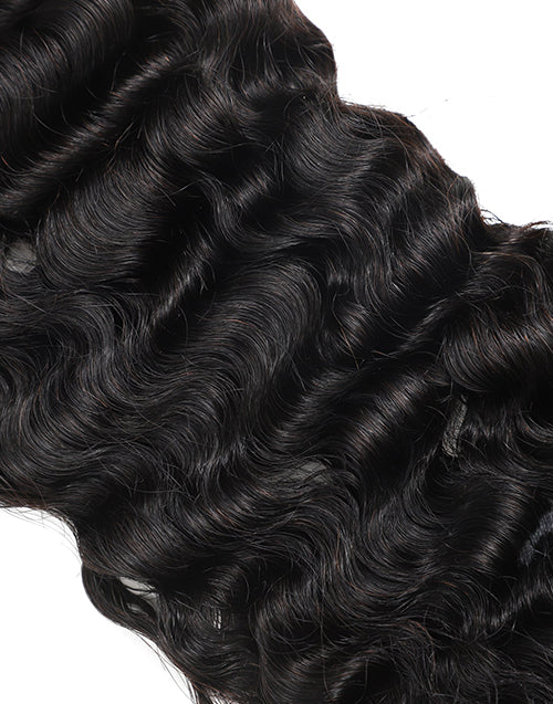 Burmese Curly 3/4 Bundles With 5x5 Lace Closure 100% Human Hair 10A Grade Natural Black
