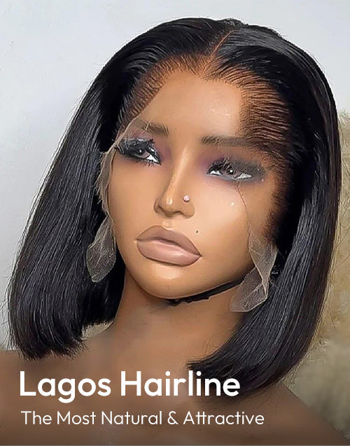 Seamless M Shape Hairline Straight Bob Wig Real HD Lace 13x5 Pre Everything Glueless Wig