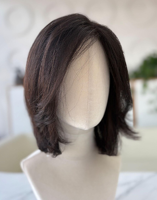 Yuri-【Ready To Ship】7X5 Glueless Short Layered Curtain Bangs Pre Cut Bob Lace Wig