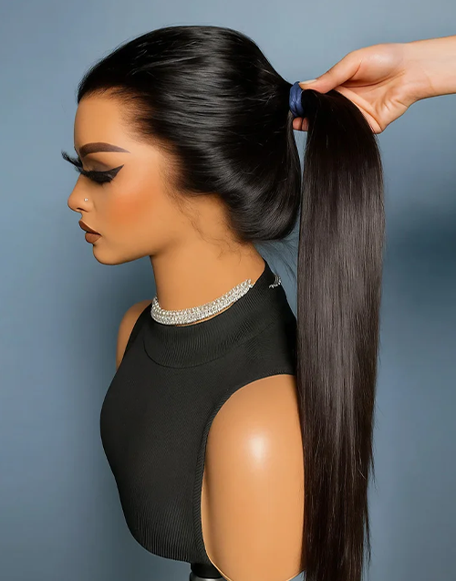Rae- (Can Do Ponytail ) Straight Full Lace Wig Human Hair Wigs Preplucked Hairline