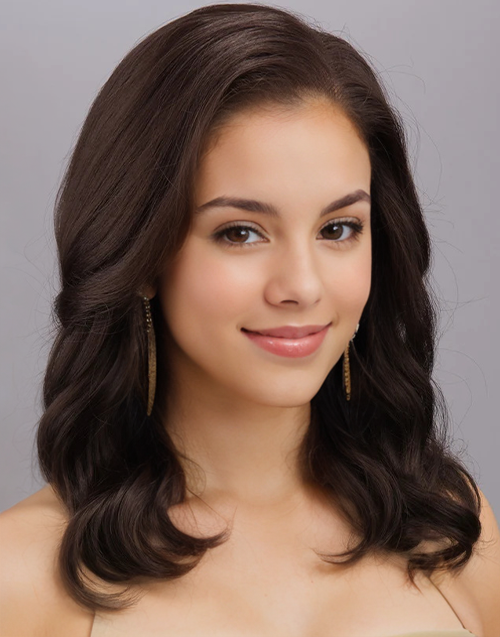 Ruth- 13X4 Dark Brown  Wavy Bob Lace Front Human Hair Wigs