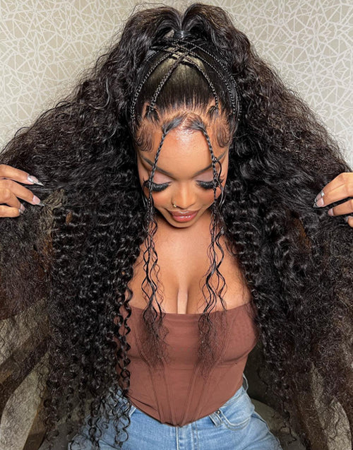 26" Only $179 Edith- Pull Go 7x5 13X5 Pre Everything Glueless Water Wave Wigs Pre Cut Lace Flash Sale