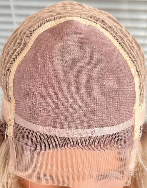 Gracia-Custom Made Mono Top Lace and HD Lace Brown And Blonde Human Hair Wig