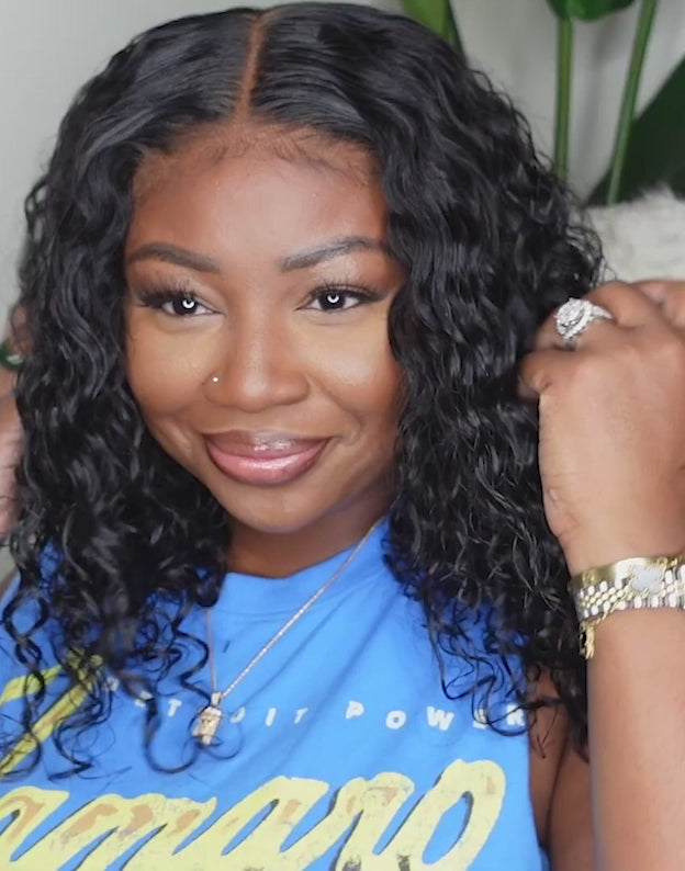 Hedda- Pre Cut Lace 13x5 Lace Front Wig Glueless 5x6 Lace Curly Human Hair Wig