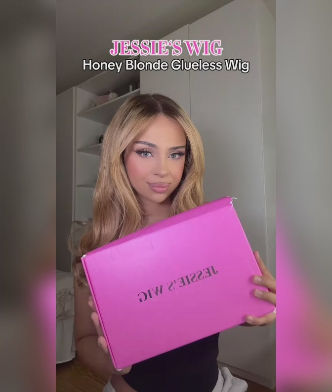 Soya- Influencer Same Ombre Honey Blonde With Dark Brown Color Layered Wavy Wig 7x5 Glueless Wig