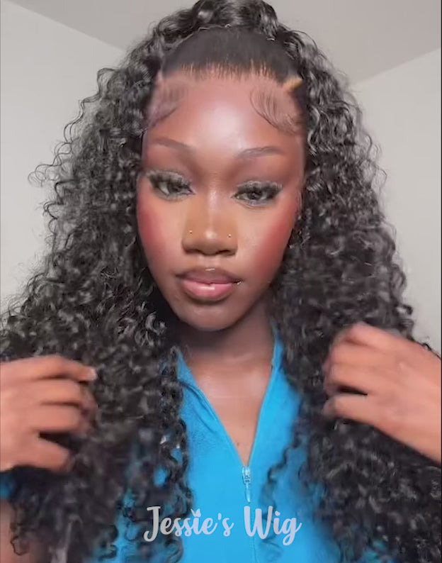 Freda- Glueless 13x4 Lace Curly Human Hair Lace Front Wig Invisiable Lace Closure Wig