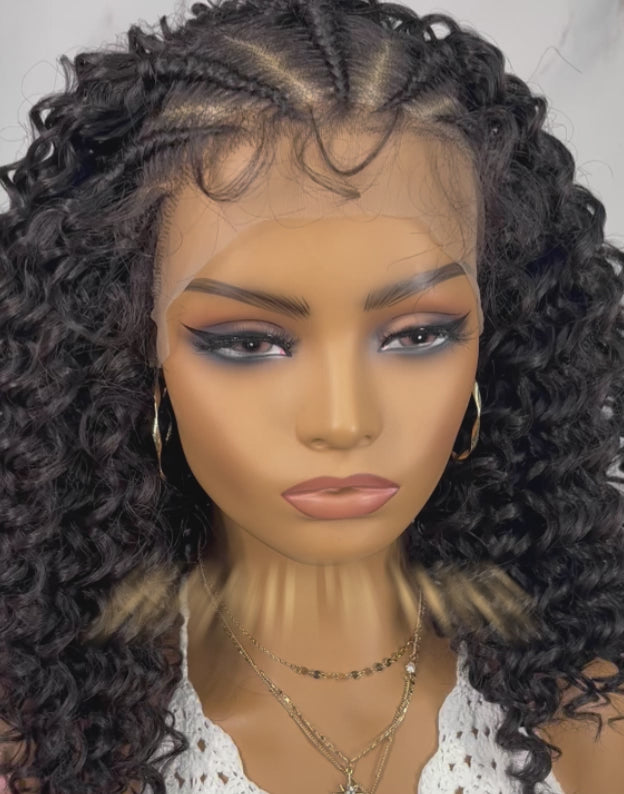 13x6 Lace Front Handmade Braided Wig Knotless for Women
