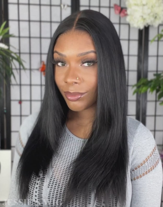 Cherry- Pre Everything Skip The Stylist Go Glueless 9x6 Pre Cut Lace Layer Cut Straight Wig