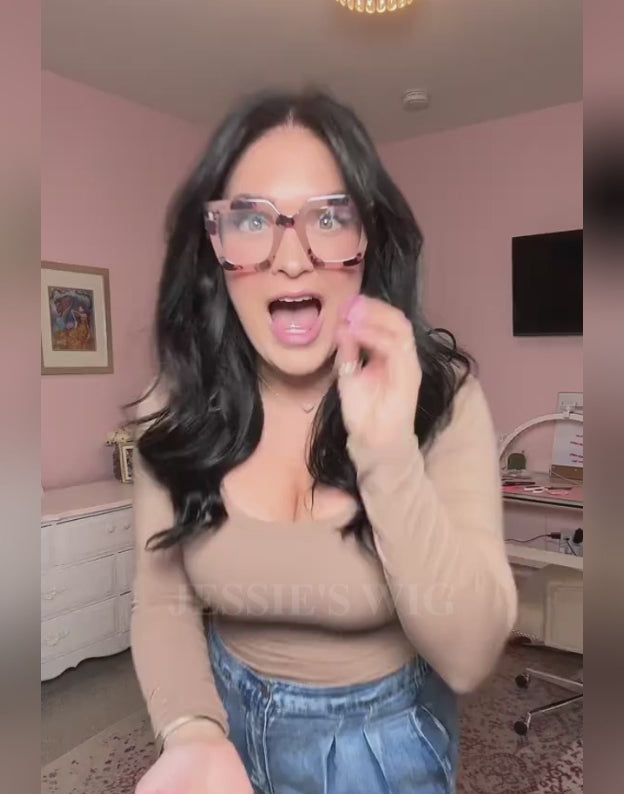 Carol- Pre Cut 9x6 Lace Wavy Layer Cut Glueless Wig With Curtain Bangs Human Hair