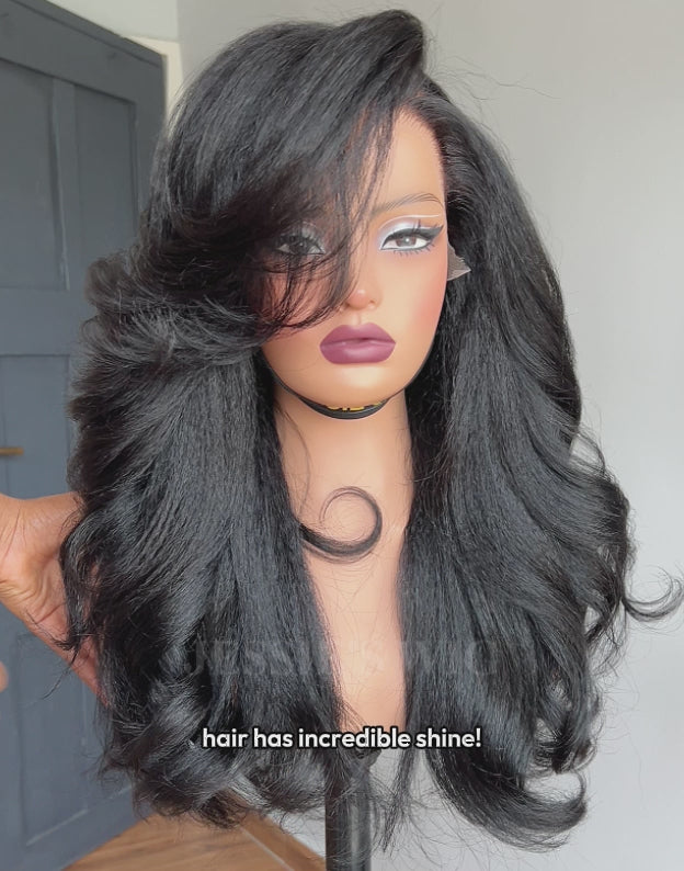 Calliope- Real HD Lace Kinky Straight Wig Invisible Lace & Skin Melt Glueless Wig Pre Cut Lace