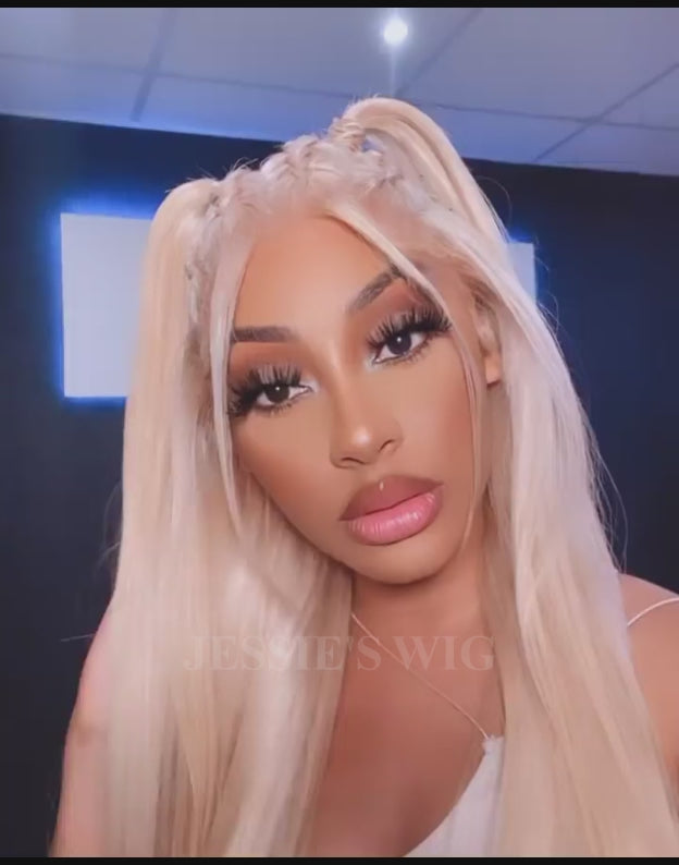 Lark- Invisi Drawstring 360 Lace Blonde #613 Straight Wig Versatile Styles Can Do Braids By Yourself