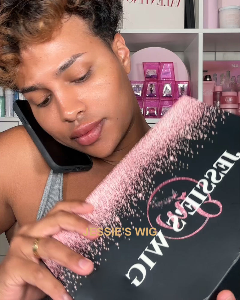 22" 24" Highlights Brown Wavy Pre Cut 7x5 Lace Glueless Wig Flash Deal