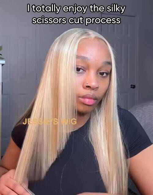 Yuli-Super Deal Ombre Golden Blonde Balayage Brown Highlight Straight 13x6 Lace Front Wig Medium Cap Size Limited