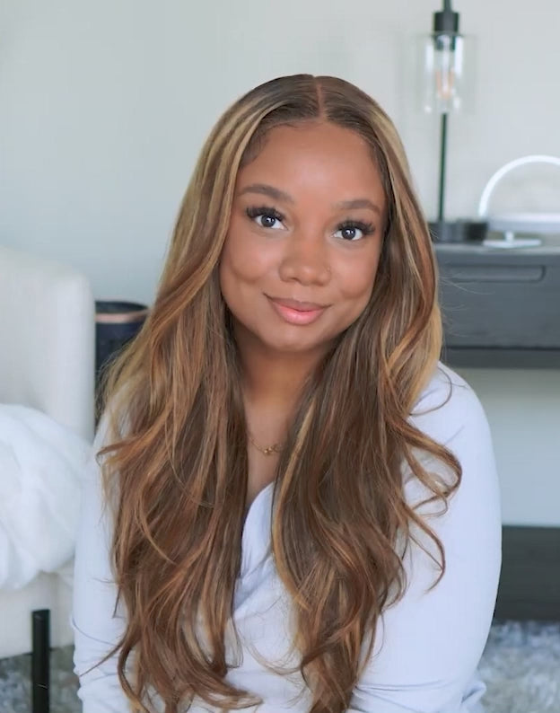 Carlin- Smart-Fit Pull Go Glueless 13X4 Highlight Honey Blonde Body Wave Human Hair Lace Front Wigs