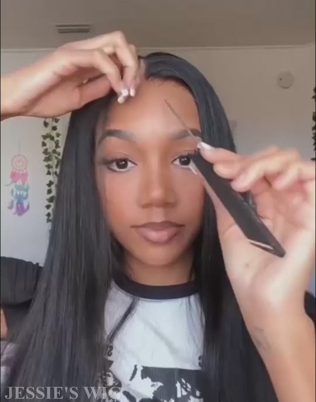 Glueless Pull Go 6x5 Wigs With Straight Hair Wig Suitable All Head Size Pre Cut Lace