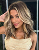 Harper-Sunkissed Blonde Wavy Shoulder-Length Bob Wig 13x4 Human Hair Lace Frontal Wig