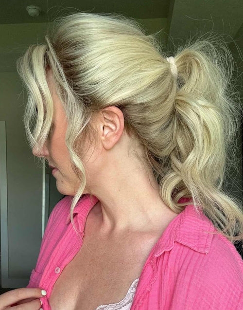 Weni-Ombre Highlight Blonde Full Wavy Ponytail Glueless Wig For Women