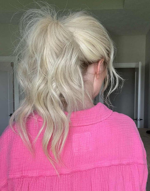 Weni-Ombre Highlight Blonde Full Wavy Ponytail Glueless Wig For Women