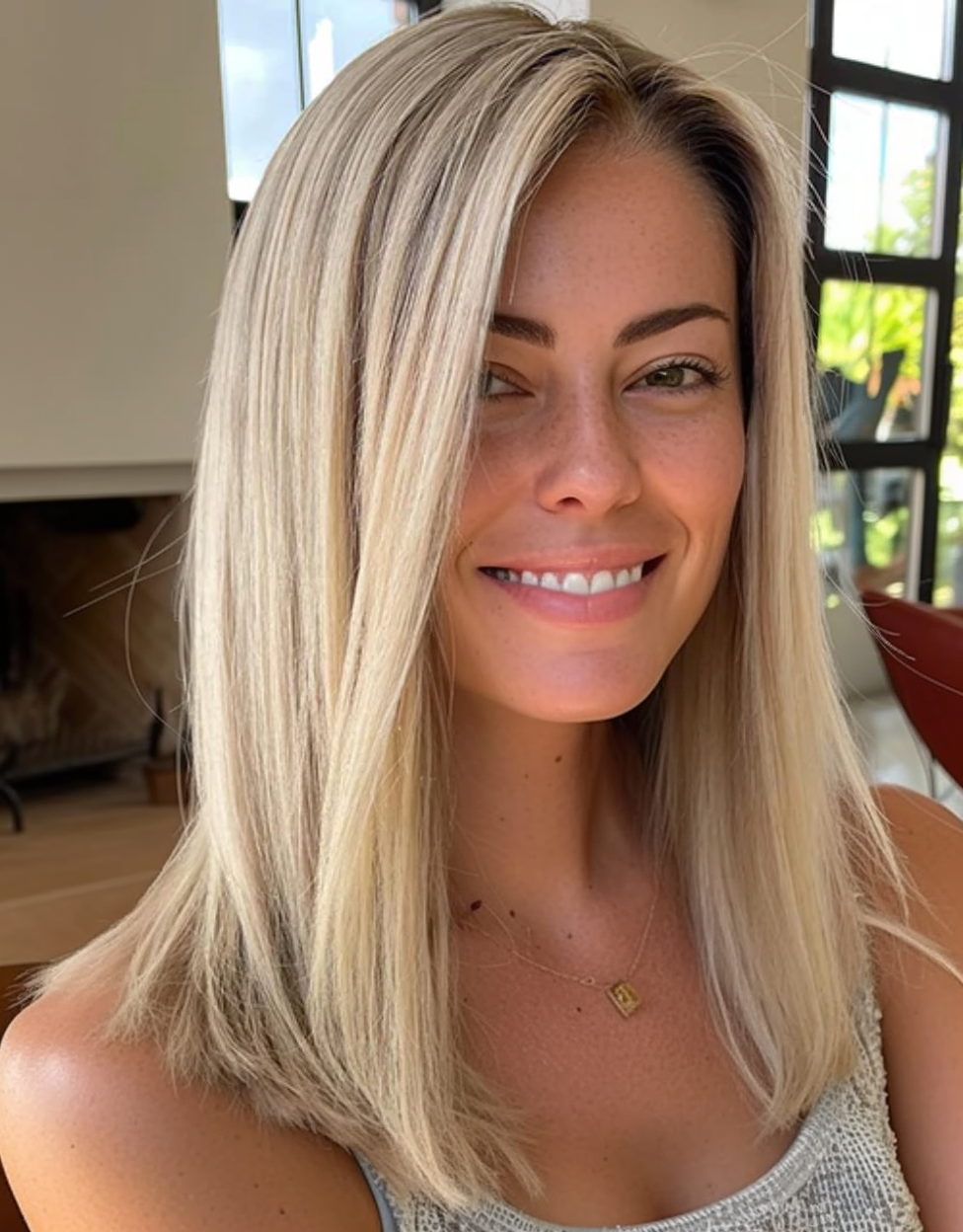 [18"=16" Price +$50]Ombre Ash Blonde Straight Bob 5.5X5.5 True-Hold Glueless Wig Pre Cut Lace  Flash Deal