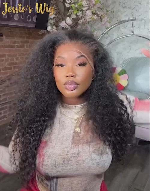 Freda- Glueless 13x4 Lace Curly Human Hair Lace Front Wig Invisiable Lace Closure Wig