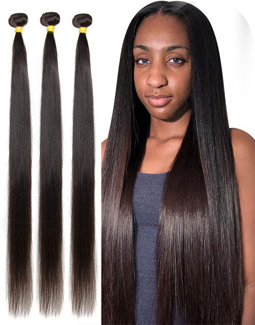 30 Inch Straight Human Hair Bundles Brazilian Hair Extension 1 3 4 Bundle Deals