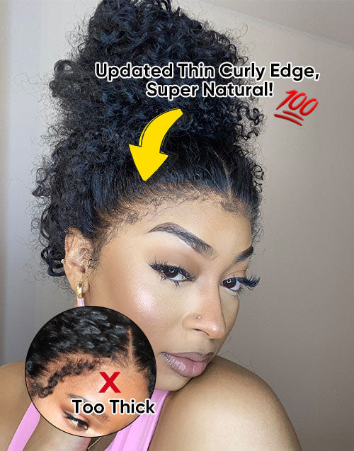 22" 4C Edge Glueless Curly Crystal HD 13x4 Lace Wig Flash Deal