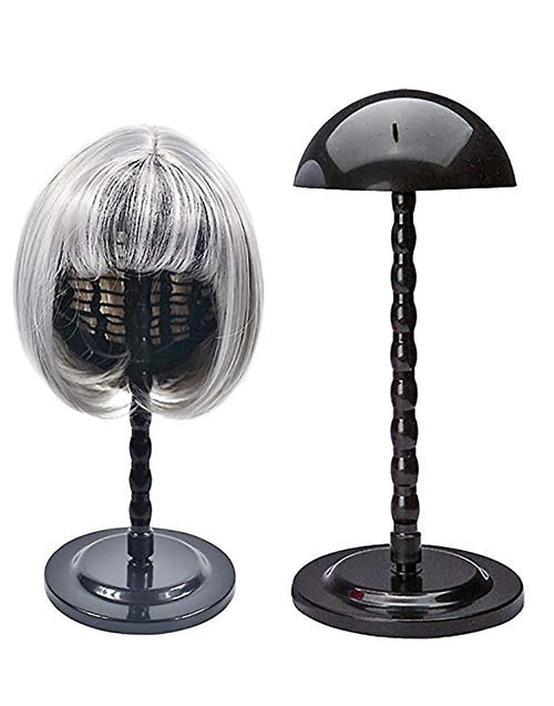1PC Solid Color Wig Stands Plastic Hat Display Wig Head Holders Mannequin Head/Stand Portable Folding Plastic Wig Stand
