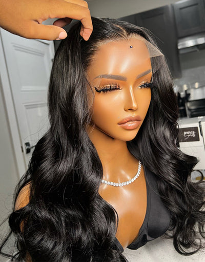glueless crystal lace front wig