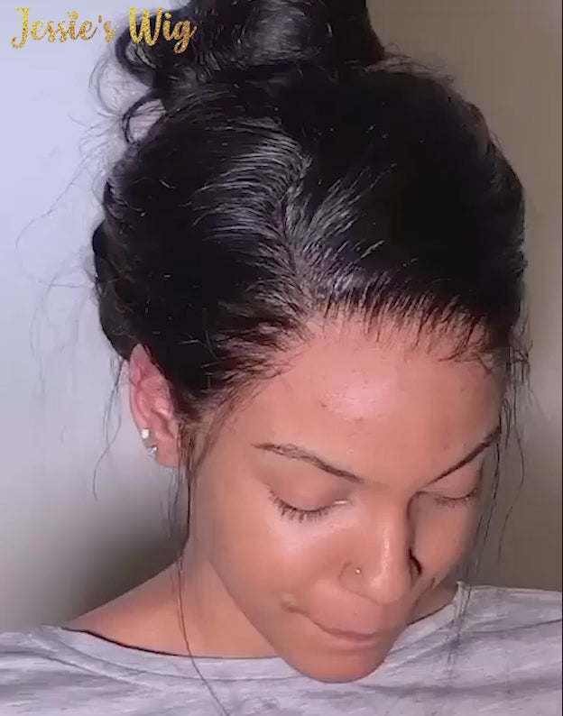 Rae- (Can Do Ponytail ) Straight Full Lace Wig With 4C Hairline Edge Human Hair Wigs Preplucked Hairline