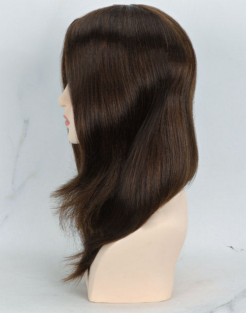 European Virgin Remy Human Hair Wigs for Hair Loss | Alopecia Natural Brown